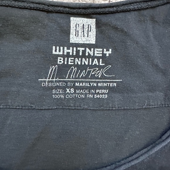 GAP Black Whitney Biennial T-Shirt by Marylin Minter - Picture 4 of 6